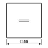 JUNG A 101 KO5 WW Wippe 1-fach F10 mit Lichtleiter, Duroplast, Serie A, alpinweiß