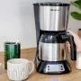 Steba KM F3 Thermo Filterkaffeemaschine, 1,25 l, 1000 W, Edelstahl/Schwarz