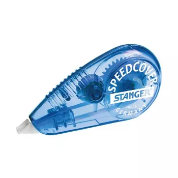 Stanger Speedcover Korrekturroller - Blau Transparent - 12 m - 5 mm - 12 Stück