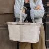 Reisenthel Carrybag Teddy Sand (BK1042) - Einkaufskorb, 22L, recyceltes Polyester