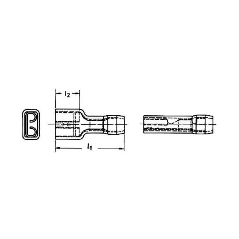 Klauke 720V vollisolierte Flachsteckhülse 6,3 mm x 0,8 mm rot 1 Stück