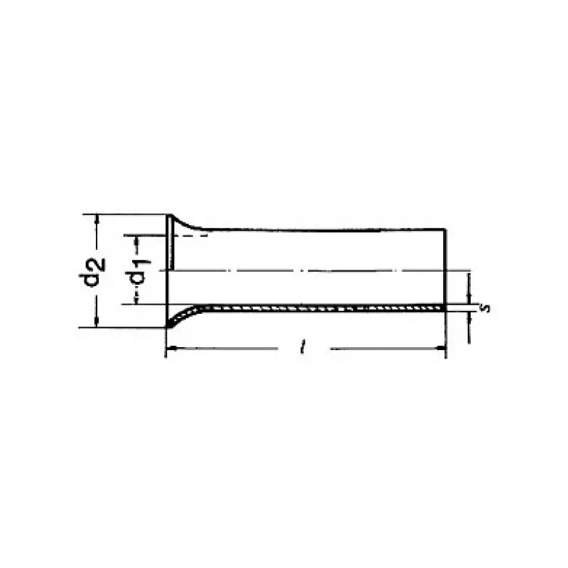 Klauke Aderendhülse 2,5 mm² 10 mm verzinnt Kupfer Rohr-Aderendhülse DIN 46228