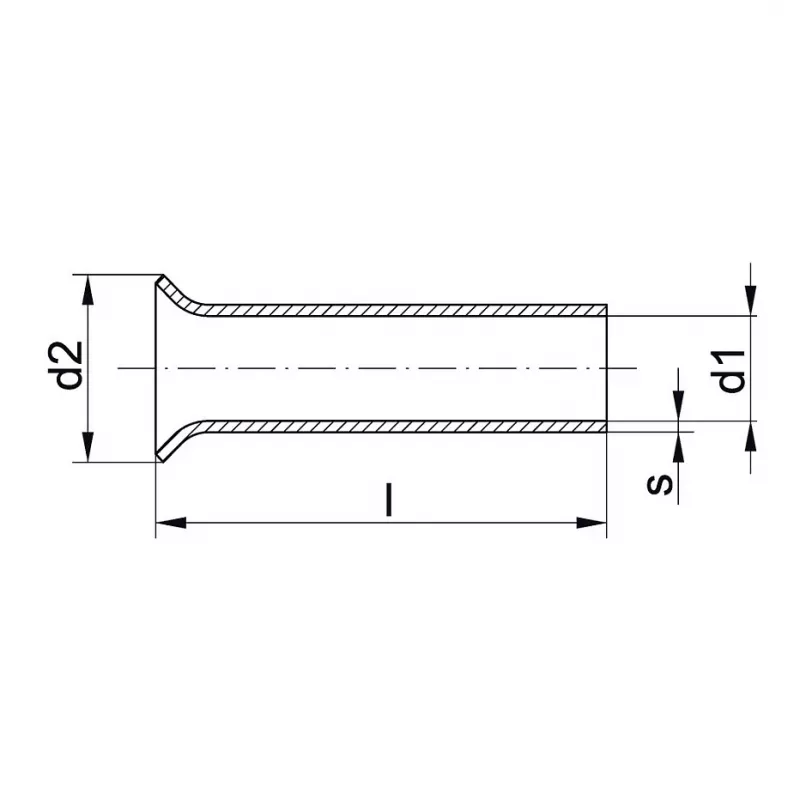 Klauke Aderendhülse 2,5 mm² 10 mm verzinnt Kupfer Rohr-Aderendhülse DIN 46228