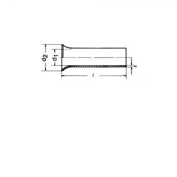 Klauke 7612V Aderendhülse, 10 mm², 12 mm, verzinntes Kupfer