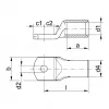 Klauke 5R12MS Rohrkabelschuh 35mm² M12 E-Cu galvanisch verzinnt mit Inspektionsloch