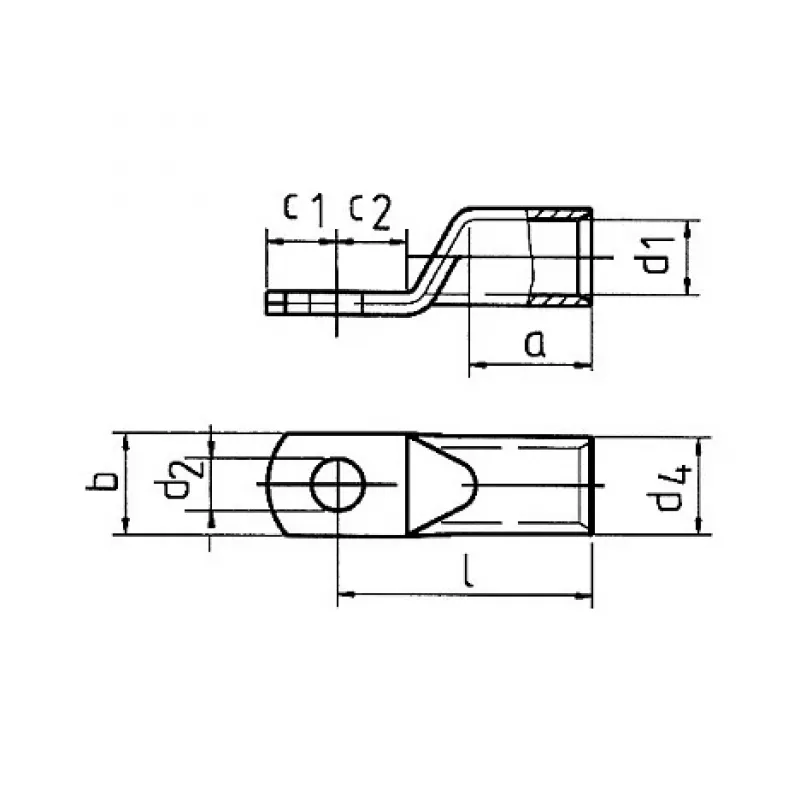 Klauke 6SG8 Rohrkabelschuh 50mm² M8 für Schaltanlagen
