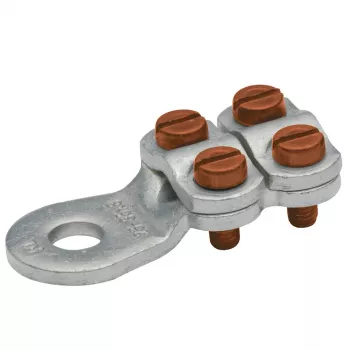 KLAUKE 586R10 Reduktions-Crimpverbinder, Aluminium auf Kupfer, 50 mm² auf 35 mm², verzinnt, 46 mm