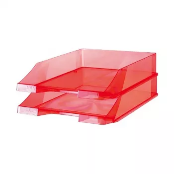 HAN Standard Briefablage - Transparent Rot - DIN A4/C4/Folio - KLASSIK Serie