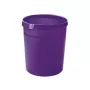 HAN GRIP 18L Runder Abfalleimer, Polypropylen, Lila, 312mm x 312mm