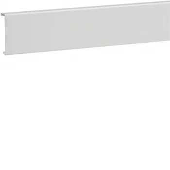 Hager SL2008029016 Sockelleistenkanalabdeckung, PVC, 20x80 mm, Verkehrsweiß