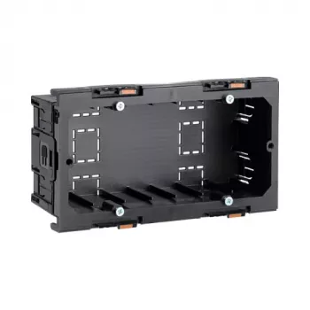 Hager G2860 2-fach Geräte-Einbaukasten für BR-Kanal, Schwarz