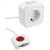 ANSMANN 1260-0002 Energiespar-Steckdose Weiß Schuko-Stecker 1 Stück