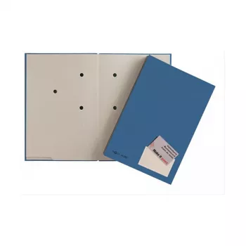 PAGNA Präsentationsmappe A4 Karton Blau Satin Hochformat