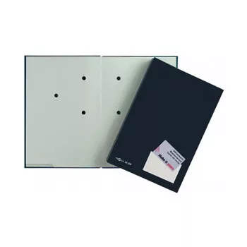 PAGNA Präsentationsmappe A4 Karton Schwarz Satin Hochformat