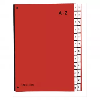 PAGNA Desktop Organizer 24 Fächer - A4 - Karton - Rot - Hochformat - 340 mm - 35 mm