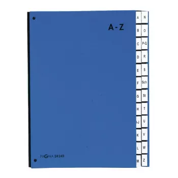 PAGNA Pultordner 24 Fächer A4 Karton Blau Hochformat 340 mm 35 mm