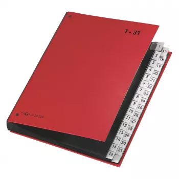 PAGNA Schreibtisch-Organizer 32 Fächer - A4 - Karton - Rot - Hochformat - 340 mm - 40 mm