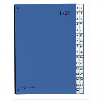 PAGNA Schreibtisch-Sortierer 32 Fächer - A4 - Karton - Blau - Hochformat - 340 mm - 40 mm