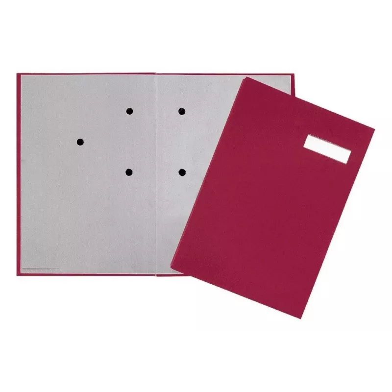 Pagna 24191-11 Hebeldeckel-Ordner - A4 - 80 mm Rückenbreite - Rot - Stoffbezogener Karton - Hochformat
