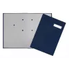 Pagna Classic Hebeldeckel-Ordner A4 80 mm blau Stoffbezug