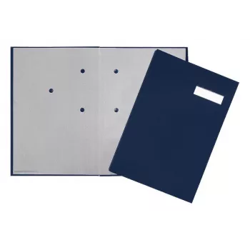 Pagna Classic Hebeldeckel-Ordner A4 80 mm blau Stoffbezug