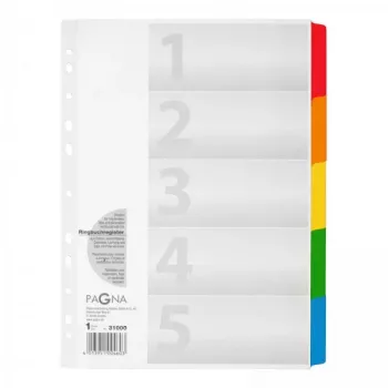 PAGNA 31000-08 Aktenordner A4 Weiß PP-verstärkt Manila-Karton 40er-Pack