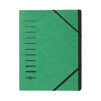 Pagna 40058-03 Organisator Mappe A4, 7 Fächer, Grün
