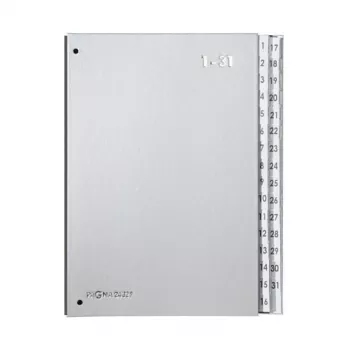 Pagna Hebelaktenordner A4 Polypropylen Silber 40 mm Rücken 24329-14