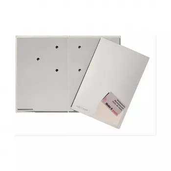 PAGNA Signatur Hebelaktenordner A4 Grau 80 mm Rücken 600 Blatt Fassungsvermögen mit Visitenkartentasche