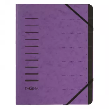 PAGNA Sammelmappe A4 Aubergine Gummizug 245x320 mm 4 mm Rücken 320 g/m²