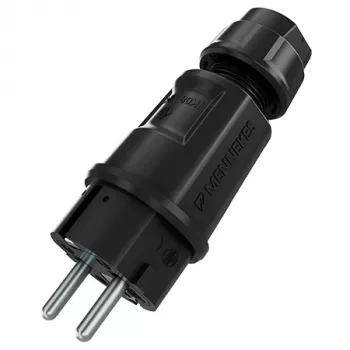 Mennekes SCHUKO-Stecker Schwarz 2P+PE IP54 (152072)