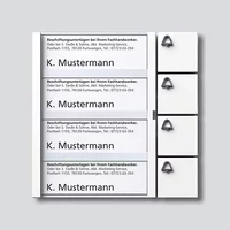 Siedle TM 612-4 Klingeltastenmodul Weiß Aufputz 4 Tasten Vario