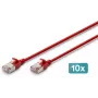 DIGITUS CAT 6A F-FTP Slim Patchkabel, Kupfer, LSZH, 0,5 m, Grau