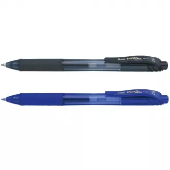 Pentel EnerGel-X BL107 Gel-Rollerballstift 0,35 mm extrafein, gemischte Tintenfarben, 4er-Pack