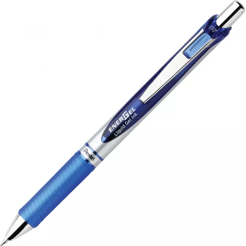 Pentel EnerGel BL77-4COL Liquid Gel Rollerball Pen Set - 4 Stifte (Orange, Pink, Hellblau, Violett) 0,7 mm