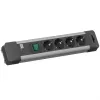 Bachmann CONNECT US Steckdosenleiste - 4 Steckdosen, 1,8 m Kabel, Schwarz