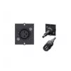 Bachmann Modular Faceplate Snap-In 3-Pin XLR Female Black