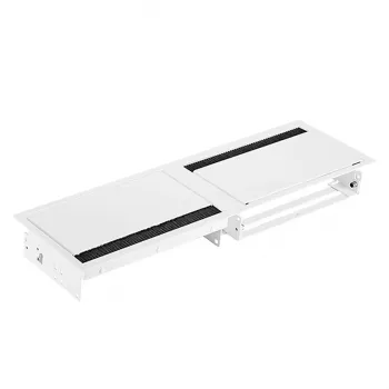 Bachmann CONI DUO Short Einbau-Steckdosenleiste mit 2 Schuko-Steckdosen und 2 Modulplätzen, Schwarz