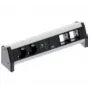 Bachmann DESK 1 Tischanschlussfeld, Aluminium, Schwarz, 2 AC-Steckdosen, 230 V, 16 A, USB-Ladefunktion