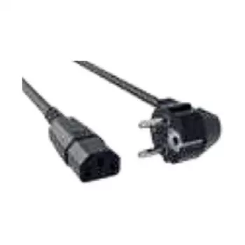 Bachmann H05VV-F 3G1.5 Netzkabel CEE 7/7 auf C13, 1,5 m, Schwarz