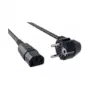 Bachmann H05VV-F 3G1.5 Netzkabel CEE 7/7 auf C13, 1,5 m, Schwarz