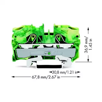 WAGO 2010-1207 2-Leiter-Schutzleiterklemme, 10 mm²