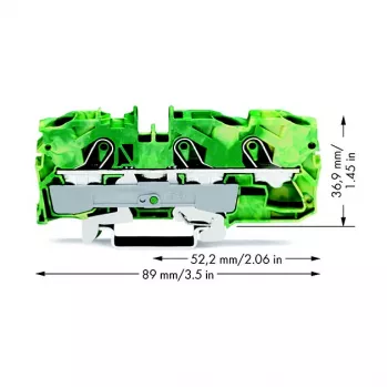 WAGO 2010-1307 3-Leiter-Schutzleiterklemme, 10 mm²