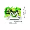 WAGO 2001-1207 2-Leiter-Erdungsklemme, 1,5 mm²