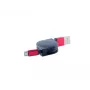 ShiverPeaks USB 2.0 Ladekabel A-Stecker auf Micro-B Stecker, ausziehbar, rot, 0,8 m