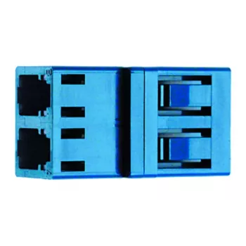 Telegärtner J08071A0017 LC Duplex Multimode OM3/OM4 Fiber Connector, Blau, Keramikferrule