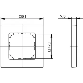 Telegärtner B00004A0024 Schraubenlose Netzwerk-Abdeckrahmen 8-Port Reinweiß 81x81mm