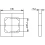 Telegärtner B00004A0024 Schraubenlose Netzwerk-Abdeckrahmen 8-Port Reinweiß 81x81mm