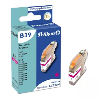 Pelikan Kompatible Tintenpatrone für Brother LC223M Magenta 10ml 550 Seiten