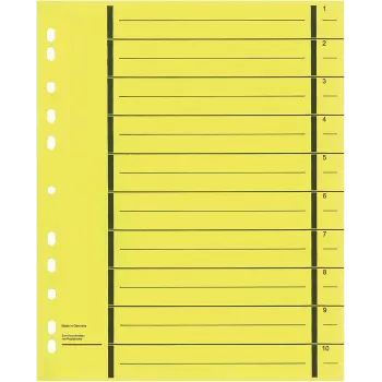 WEKRE 50 Trennblätter, A4, 190 g/m2, Gelb (951020850IF)